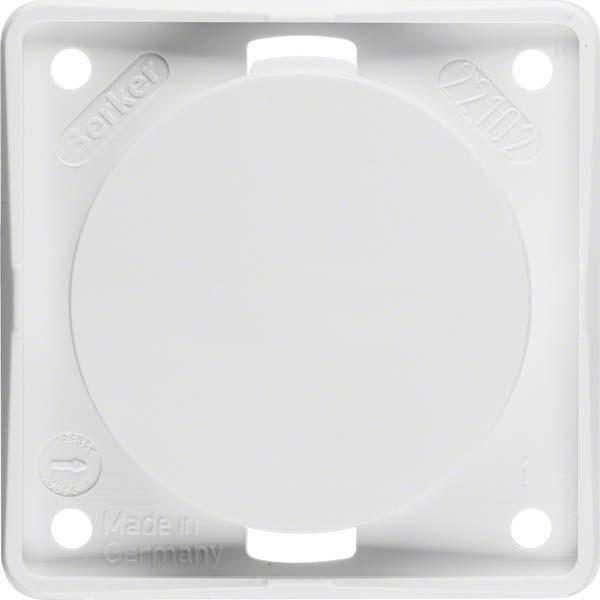 BER B.Mobil Blindabdeckung 0945162509 mit Tragplatte polarweiss hochglänze Install.Baumaterial