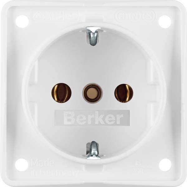 BER B.Mobil Schuko Kombi 0941852502 mit Schraubklemmen polarweiss matt Install.Baumaterial Schalter