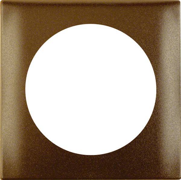 BER B.Mobil Rahmen 0918272501 1fach braun matt Install.Baumaterial Schaltermat/Geb.Steu Schalter