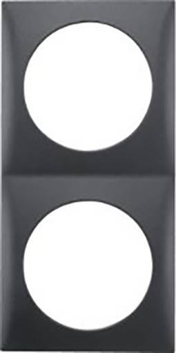 BER B.Mobil Rahmen 0918262515 2fach anthrazit matt Install.Baumaterial Schaltermat/Geb.Steu Schalter