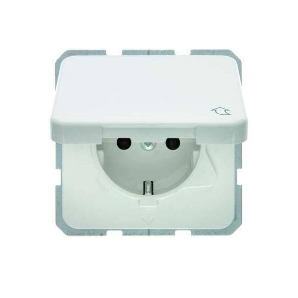 BER UPWG Schuko Kombi 471509 polarweiss Install.Baumaterial Schaltermat/Geb.Steu Schalter