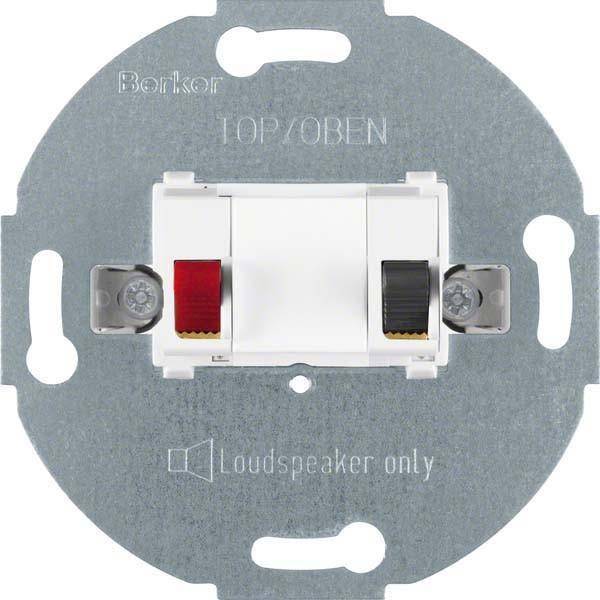 BER UP Lautsprecher-Anschlussdose 457209 1fach polarweiss Install.Baumaterial Schaltermat/Geb.Steu