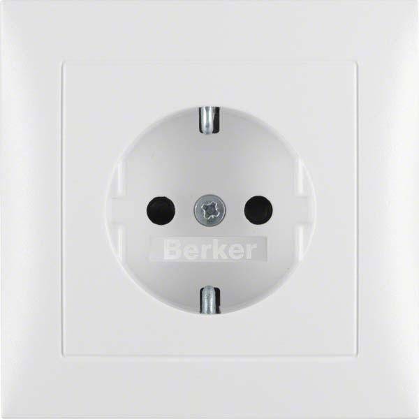 BER S1 Schuko Voll mit 47229909 erh. Ber.-sch. polarweiss matt Install.Baumaterial Schalter