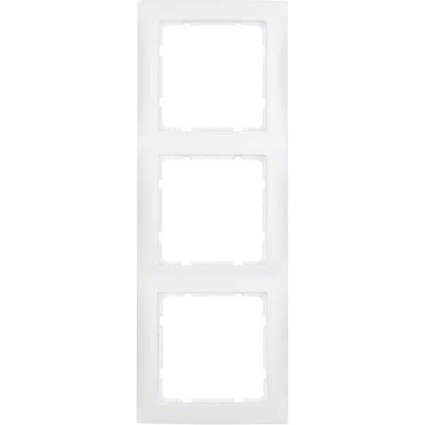 BER S1 Rahmen 10139909 3fach polarweiss matt Install.Baumaterial Schaltermat/Geb.Steu Schalter
