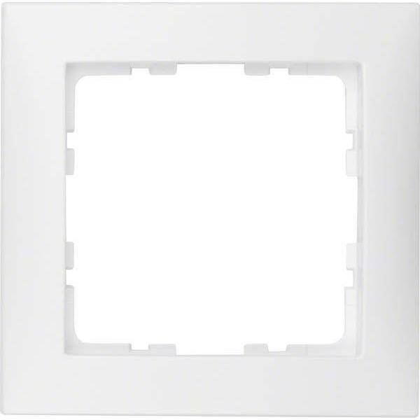 BER S1 Rahmen 10119909 1fach polarweiss matt Install.Baumaterial Schaltermat/Geb.Steu Schalter