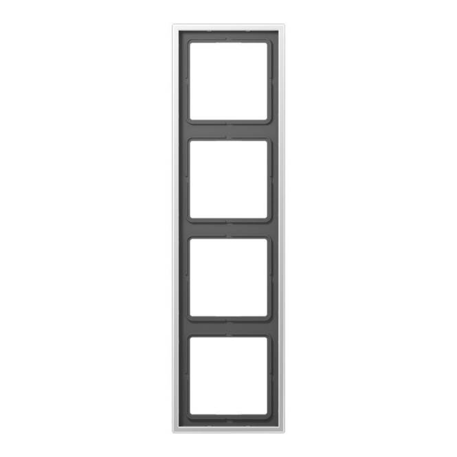 JG Rahmen 4fach AL2984 Aluminium Install.Baumaterial Schaltermat/Geb.Steu Schalter Steckdosenm