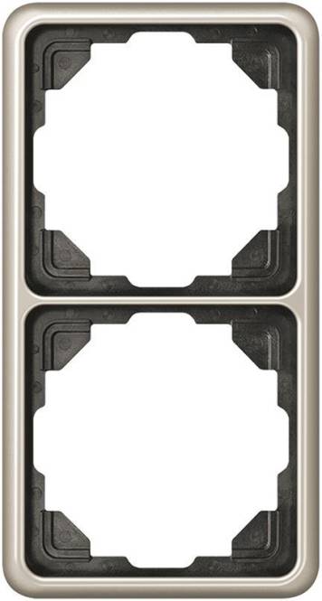 JG Rahmen 2fach CD582PT platin Install.Baumaterial Schaltermat/Geb.Steu Schalter Steckdosenm