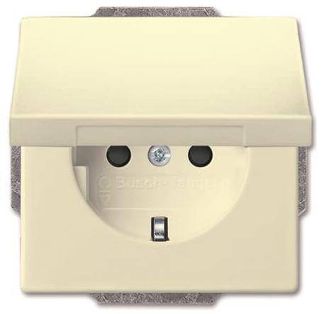 BJ carat Schuko Kombi solo 20EUK-82 future m.Klappdeckel savanne/ews Install.Baumaterial Schalter