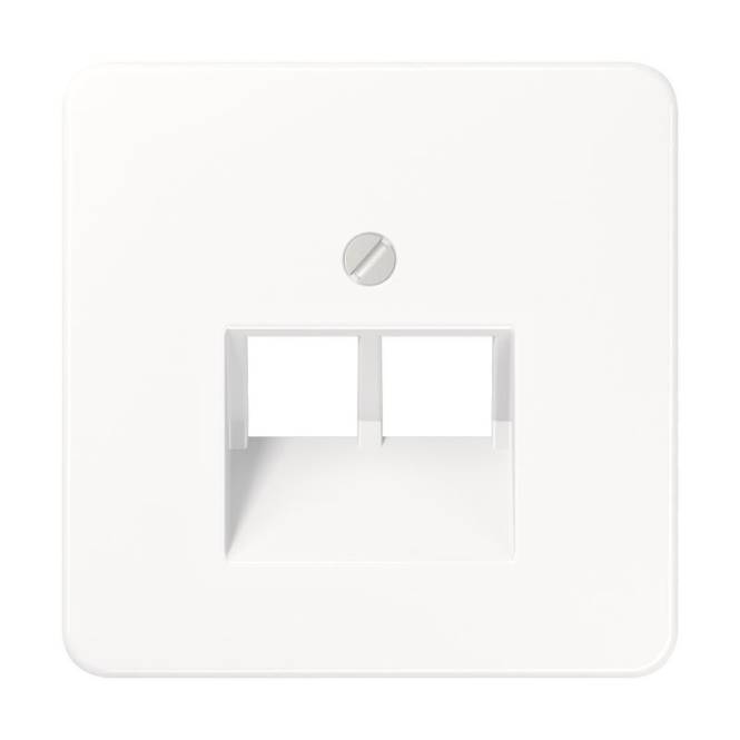 JG CD 500 FM-Abdeckung UAE CD569-2UAWW 2x8POL alpinweiss Install.Baumaterial Schaltermat/Geb.Steu