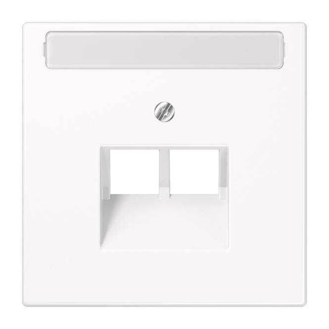 JG LS-design Abdeckung UAE LS969-2NAUAWW 2x8POL Schriftf. alpinweiss Install.Baumaterial Schalter