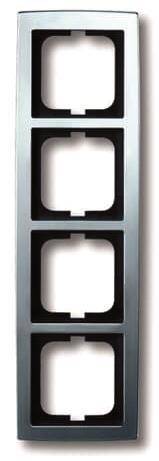 BJ solo Rahmen 1724-80 4fach Chrom matt Install.Baumaterial Schaltermat/Geb.Steu Schalter