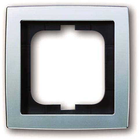 BJ solo Rahmen 1721-80 1fach Chrom matt Install.Baumaterial Schaltermat/Geb.Steu Schalter