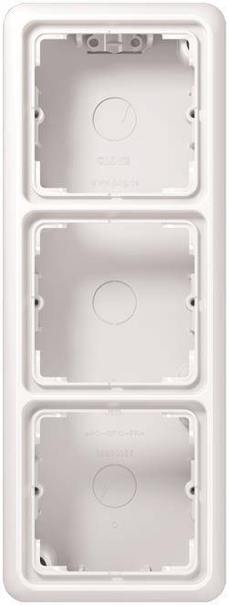 JG AP 600 AP-Kappe mit Rahmen CD583AWW 3fach alpinweiss Install.Baumaterial Schaltermat/Geb.Steu