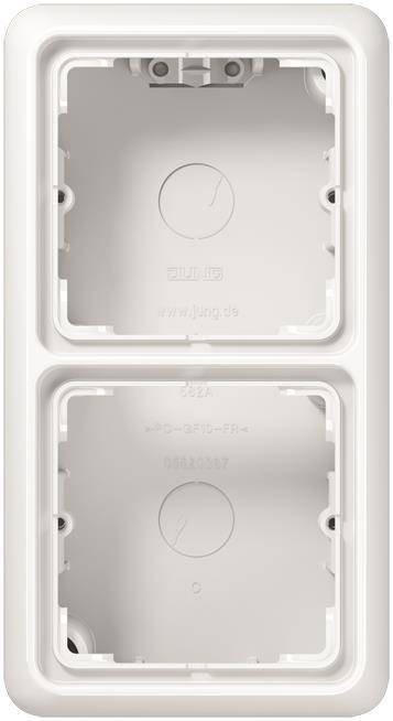 JG CD 500 AP-Kappe mit Rahmen CD582AWW 2fach alpinweiß Install.Baumaterial Schaltermat/Geb.Steu