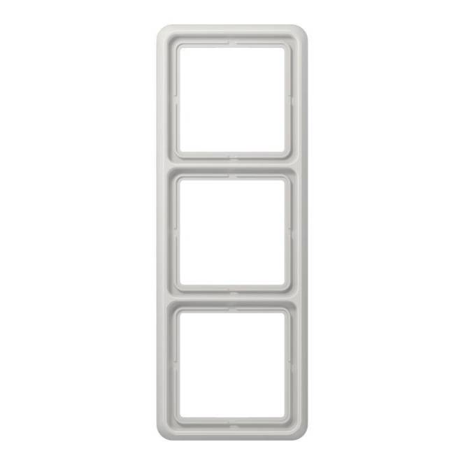 JG Rahmen 3fach CD583LG lichtgrau Install.Baumaterial Schaltermat/Geb.Steu Schalter Steckdosenm