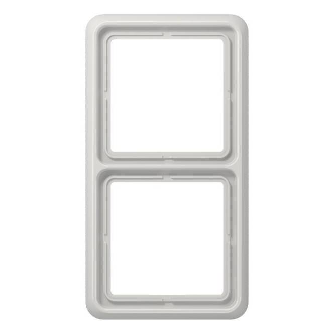 JG Rahmen 2fach CD582LG lichtgrau Install.Baumaterial Schaltermat/Geb.Steu Schalter Steckdosenm