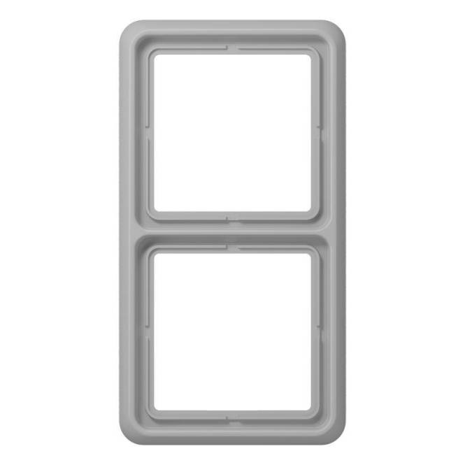 JG Rahmen 2fach CD582GR grau Install.Baumaterial Schaltermat/Geb.Steu Schalter Steckdosenm