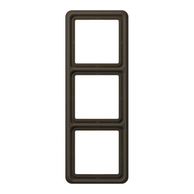 JG Rahmen 3fach CD583BR braun Install.Baumaterial Schaltermat/Geb.Steu Schalter Steckdosenm