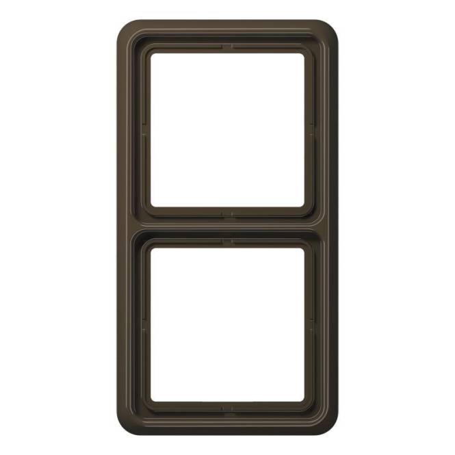 JG Rahmen 2fach CD582BR braun Install.Baumaterial Schaltermat/Geb.Steu Schalter Steckdosenm