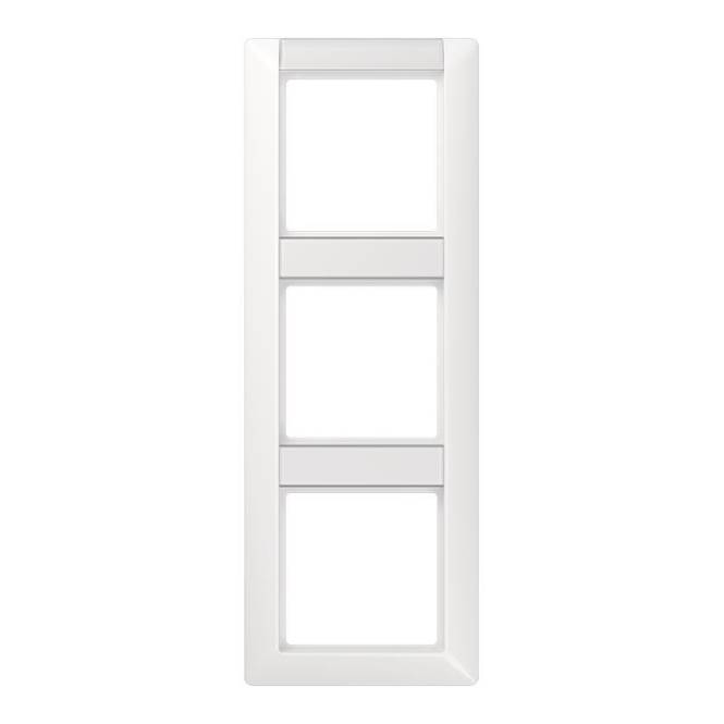 JG Rahmen 3fach SE AS 583 NA WW Schriftfeld alpinweiss Install.Baumaterial Schaltermat/Geb.Steu