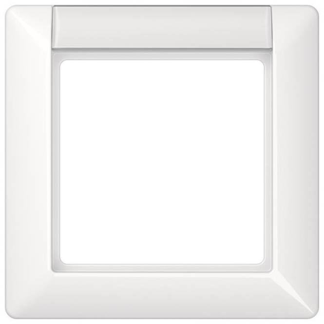 JG Rahmen 1fach AS581NAWW Schriftfeld alpinweiss Install.Baumaterial Schaltermat/Geb.Steu Schalter