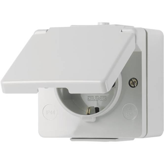 JG APWG WG 600 Schuko-Steckdose 620W grau Install.Baumaterial Schaltermat/Geb.Steu Schalter