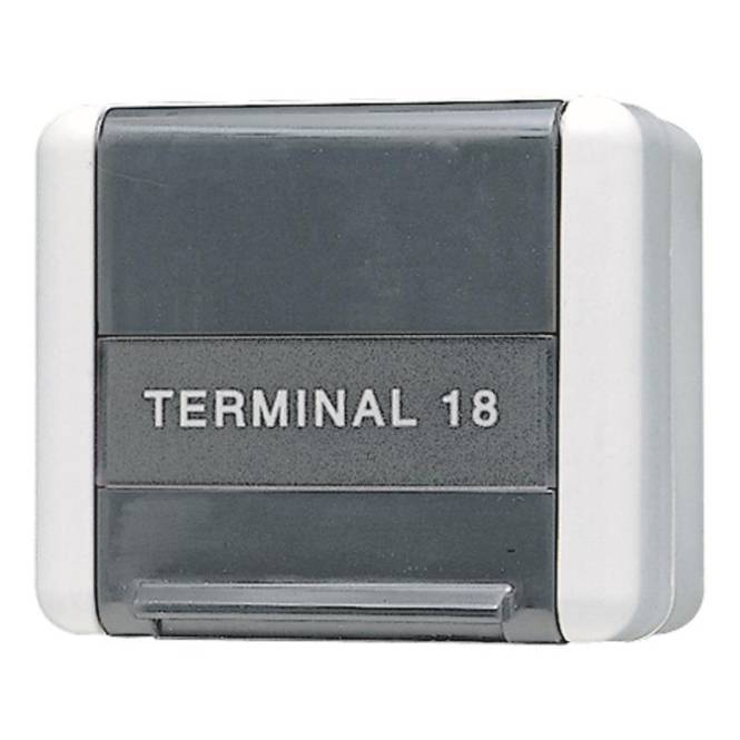 JG APWG WG 800 Datenanschluss- 854W Gehäuse mit Schriftfeld grau Install.Baumaterial Schalter