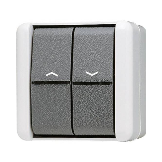 JG APWG Jalousie-Taster 839VW WG800 grau/anthrazit Install.Baumaterial Schaltermat/Geb.Steu Schalter