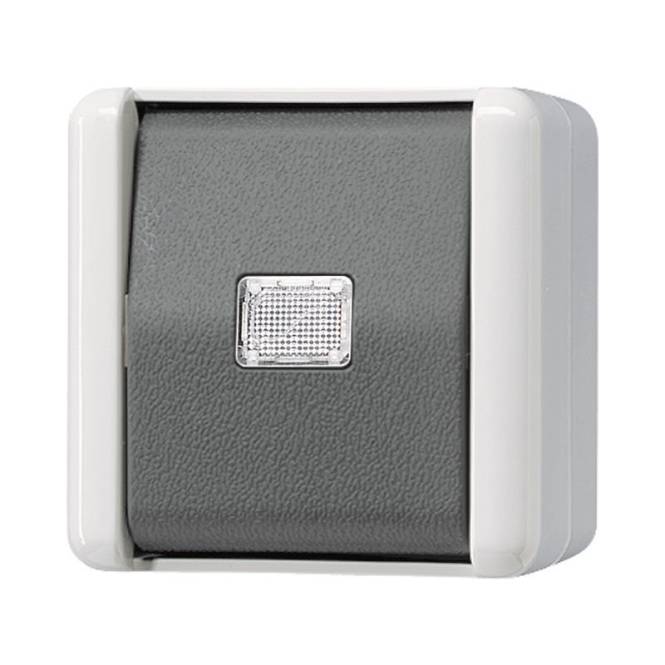 JG APWG WG 800 1-pol. Taster 833W Wechsler grau/anthrazit Install.Baumaterial Schaltermat/Geb.Steu