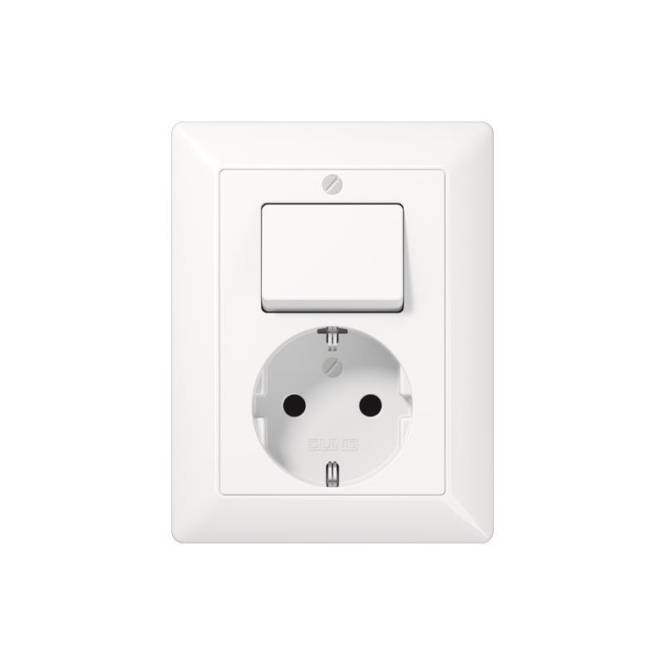 JG Schuko-Steckdose /Wechsels. AS5576UWW AS 500/A PLUS 60er Geräted.alpinweiss Install.Baumaterial