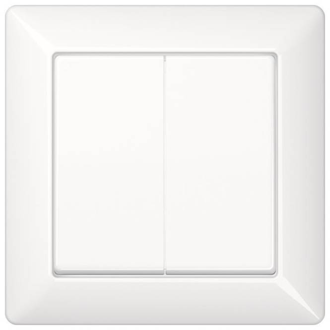 JG Wippe Serien AS590-5WW Vollplatte alpinweiss Install.Baumaterial Schaltermat/Geb.Steu Schalter