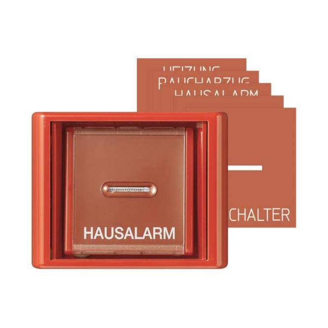 JG AS 500 Abdeckung mit AS561GLRT Glasscheibe rot Install.Baumaterial Schaltermat/Geb.Steu Schalter