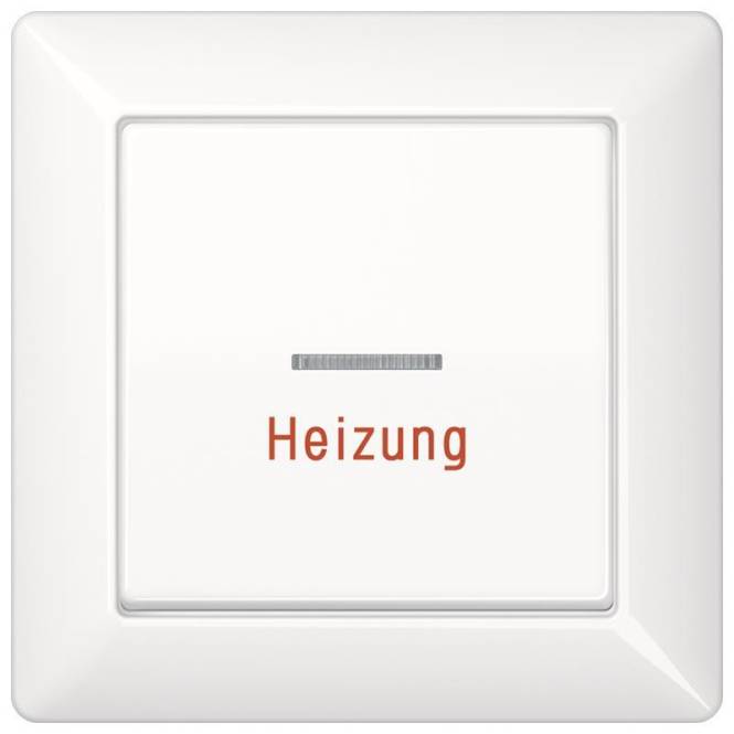 Ein weißer Wandschalter mit der Aufschrift 