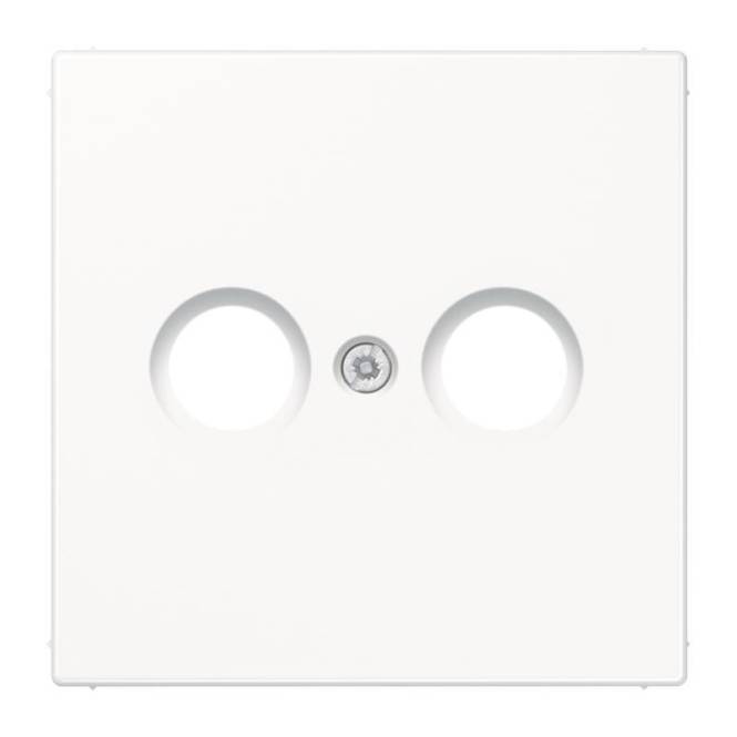 JG LS-design Koax-Abdeckung LS990TVWW 2LOCH alpinweiß Install.Baumaterial Schaltermat/Geb.Steu