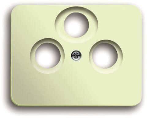 BJ alpha nea Koax-Abdeckung 1743-03-22G 3Loch elfenbein/ weiss hochglanz Install.Baumaterial