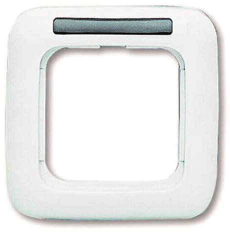 BJ Reflex SI Rahmen mit 1721NS-214 Schriftfeld 1fach alpinweiss Install.Baumaterial Schalter