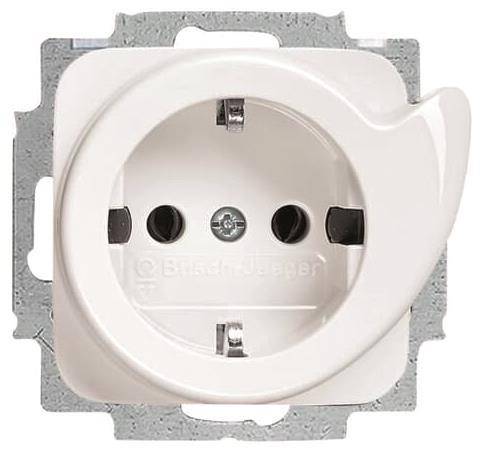 BJ Reflex SI Schuko Kombi 20EUCDR-214 mit Auswurfmechanismus alpinweiss Install.Baumaterial Schalter