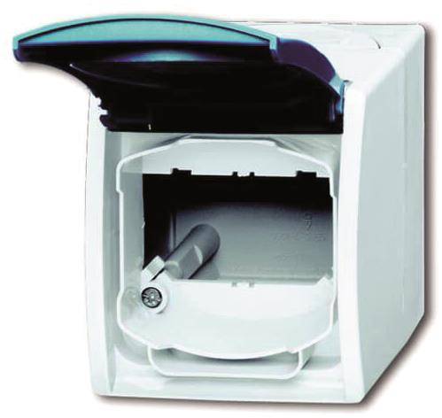 BJ APWG ocean Gehäuse 1758WN-53 für Daten-KS grau/ blaugrün Install.Baumaterial Schalter