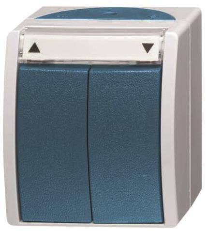 BJ APWG ocean Jalousie 2621/4W-53 1polig Taster grau/blaugrün Install.Baumaterial Schalter