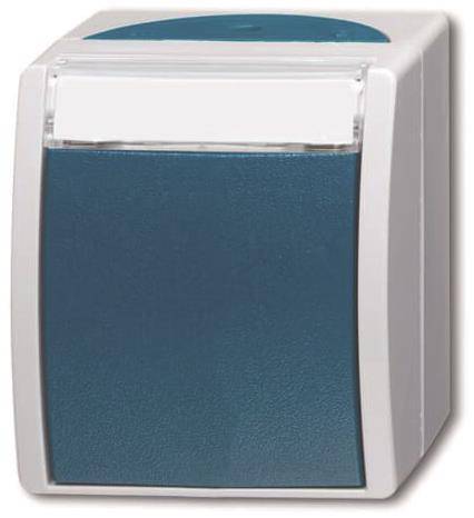 BJ APWG ocean Aus/ Wechsel 2601/6WN-53 mit Schriftfeld grau/blaugrün Install.Baumaterial Schalter
