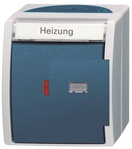 BJ APWG ocean Heizung- 2601/6SKWNH-53 Notschalter Aus/ Wechsel grau/blaugrü Install.Baumaterial