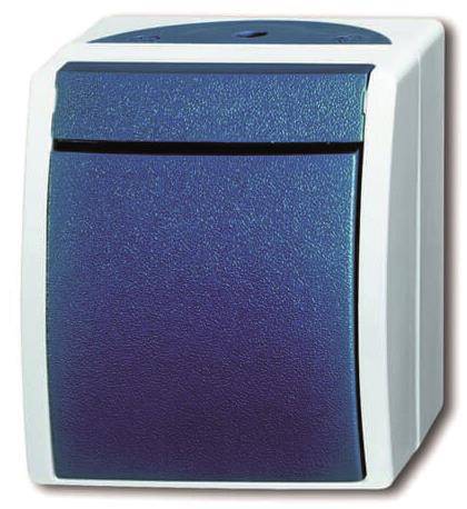 BJ APWG ocean Aus 2601/2W-53 2polig grau/ blaugrün Install.Baumaterial Schaltermat/Geb.Steu