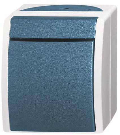 BJ APWG ocean Kreuz 2601/7W-53 grau/ blaugrün Install.Baumaterial Schaltermat/Geb.Steu Schalter