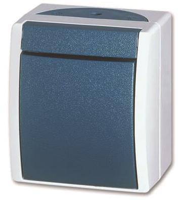 BJ APWG ocean Aus/ Wechsel 2601/6W-53 grau/ blaugrün Install.Baumaterial Schaltermat/Geb.Steu