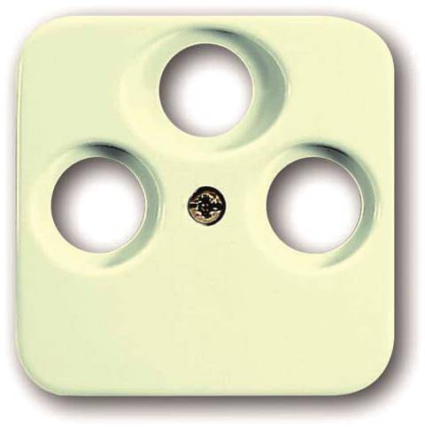 BJ Duro 2000 SI Koax-Abdeck. 1743-03-212 3Loch weiss Install.Baumaterial Schaltermat/Geb.Steu