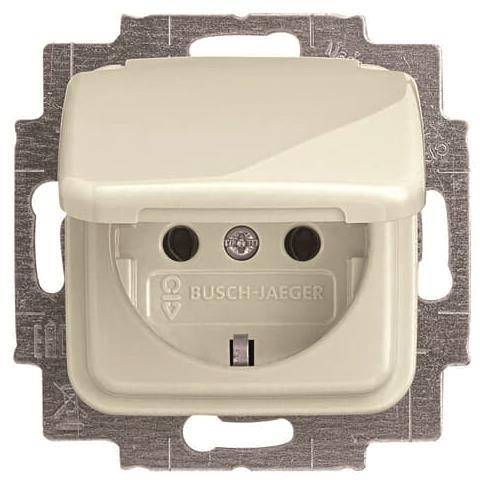 BJ Duro 2000 SI Schuko Kombi 20EUK-212 mit Klappdeckel weiss Install.Baumaterial Schalter