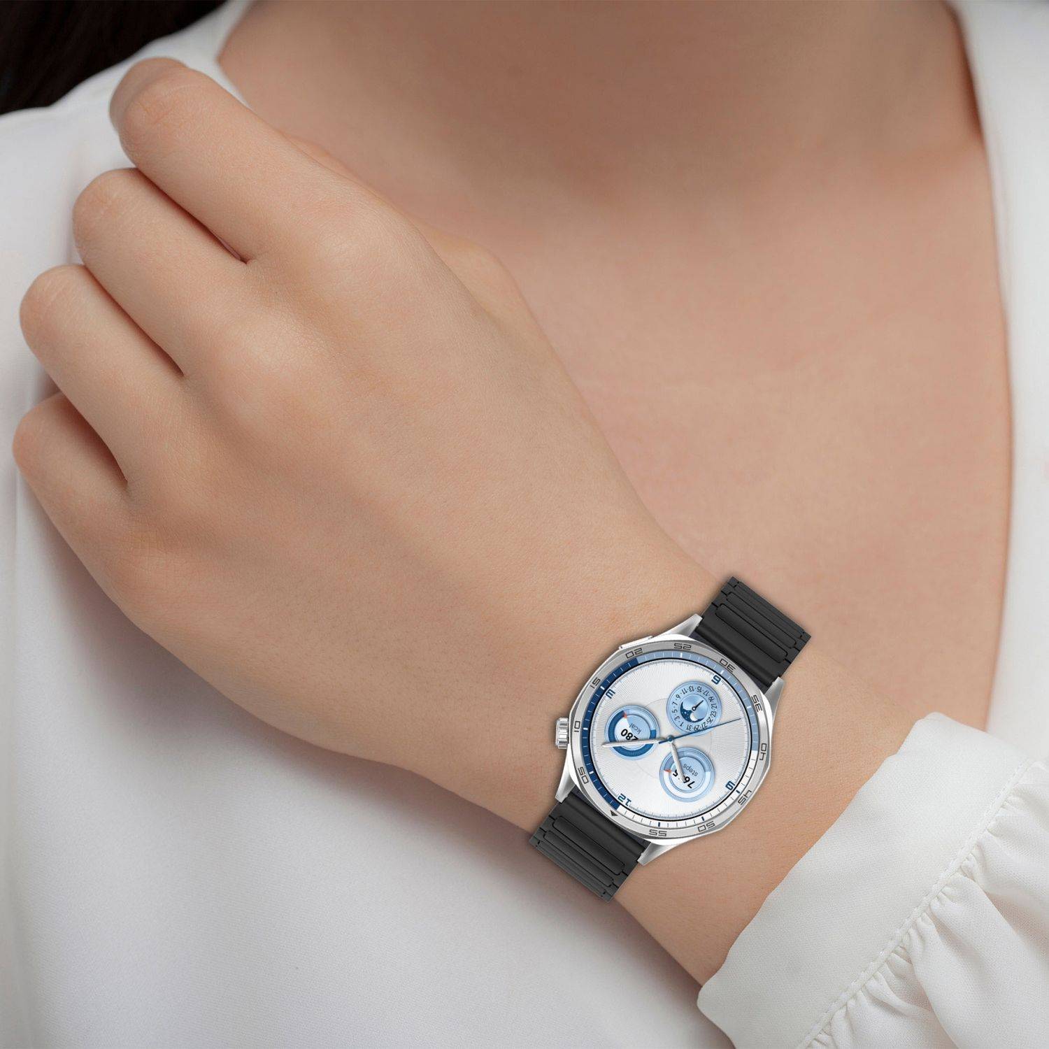 Für Xiaomi Redmi Watch 5 Active Two Color Silikon Magnetisches Ersatz Arm Band Weiß