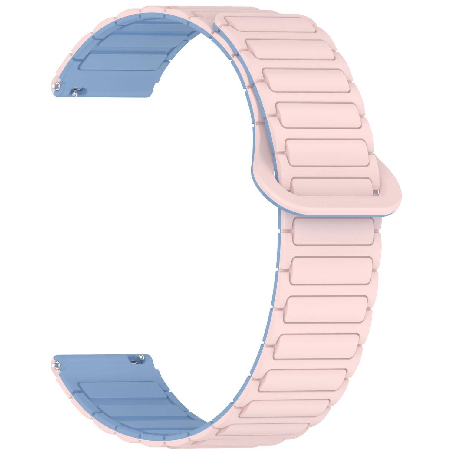 Für Xiaomi Redmi Watch 5 Active Two Color Silikon Magnetisches Ersatz Arm Band Rosa