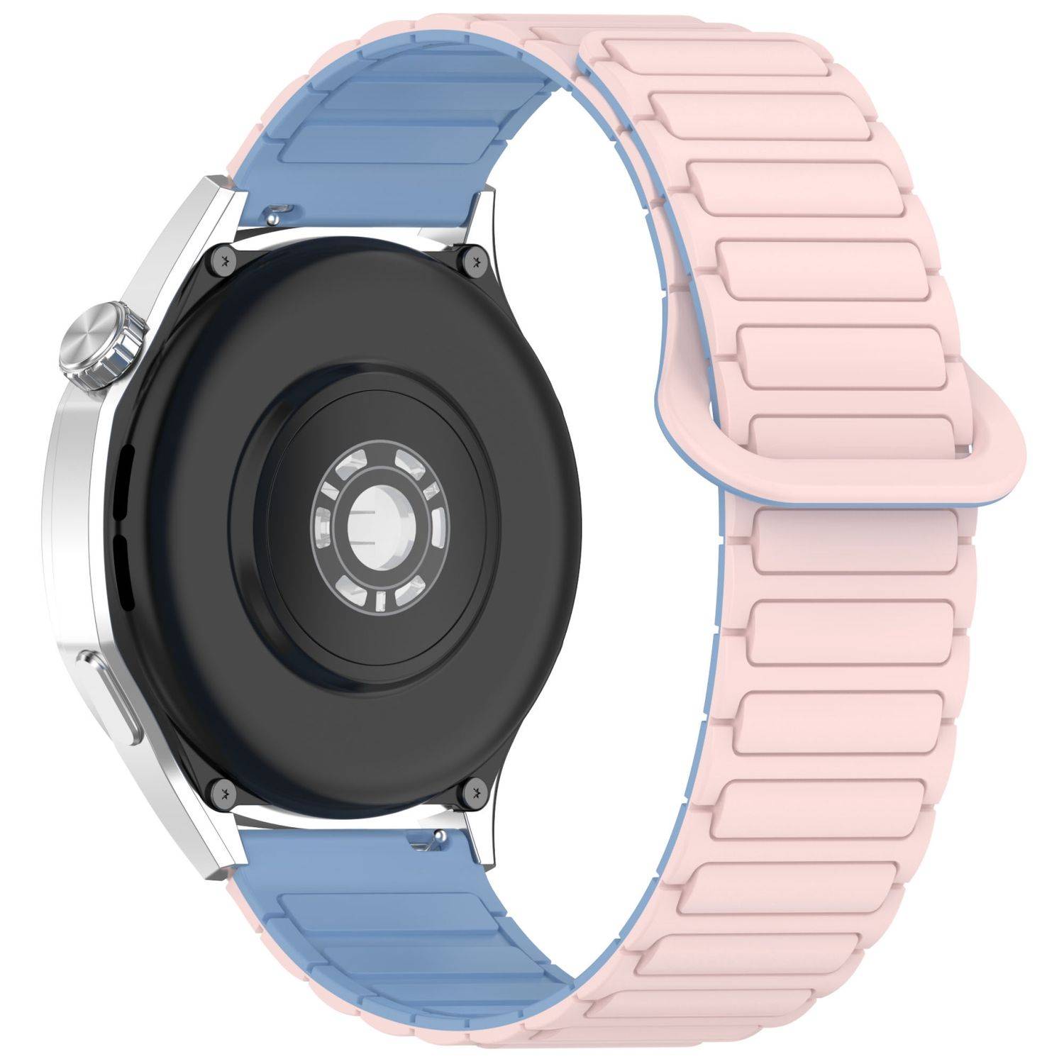 Für Xiaomi Redmi Watch 5 Active Two Color Silikon Magnetisches Ersatz Arm Band Rosa
