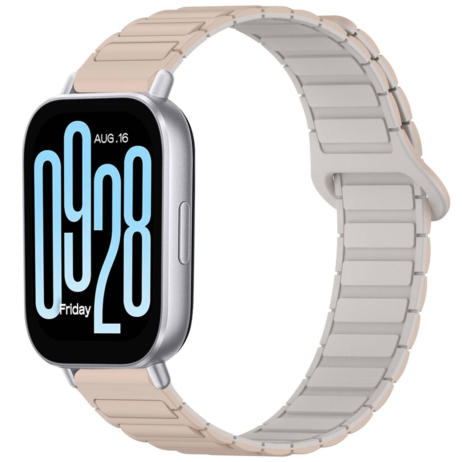 Für Xiaomi Redmi Watch 5 Active Two Color Silikon Magnetisches Ersatz Arm Band Braun